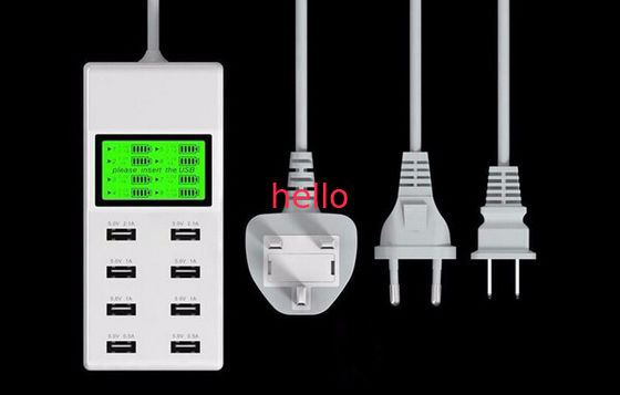 De universele van de de Stopreis van de EU het UK van de 8 USB-het Schermv.s. van de Havenvertoning van de de Wisselstroomadapter Lader van de de Contactdoos Slimme Muur