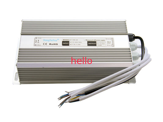 Trình điều khiển 60Hz IP68 chống thấm nước LED driver 150W 6.5A Với Single Output, 24V LED