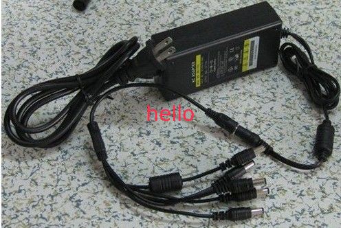 Yüksek kaliteli AC100V-240V L70 * W25 * H60 1A Adaptör cctv kamera güç kaynağı