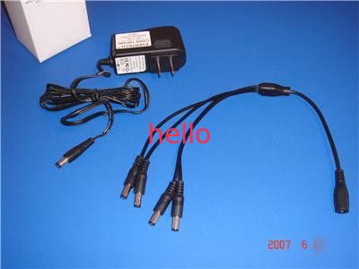 बंद कर लिए 12VDC 500mA 100-240VAC 50-60 हर्ट्ज सीसीटीवी कैमरा बिजली की आपूर्ति