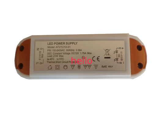 Faktor 24W High Power Eksternal Led driver, 12V DC Tegangan Konstan Led Power Supply