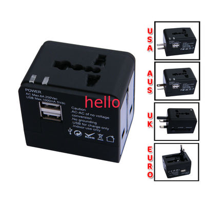 Portable universal leve do carregador do curso de USB, relação 1000mA/2 de 5V USB