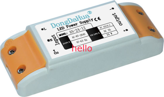 راندمان بالا شنژن کارخانه نوار LED DC12V / 24V م RoHS منبع تغذیه پلاستیکی
