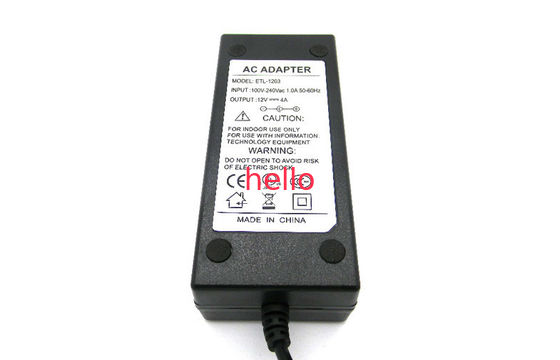 la FCC de escritorio de la fuente de corriente continua del Hola-pote 12V 4A Pieza 15 la clase B para las cámaras de seguridad