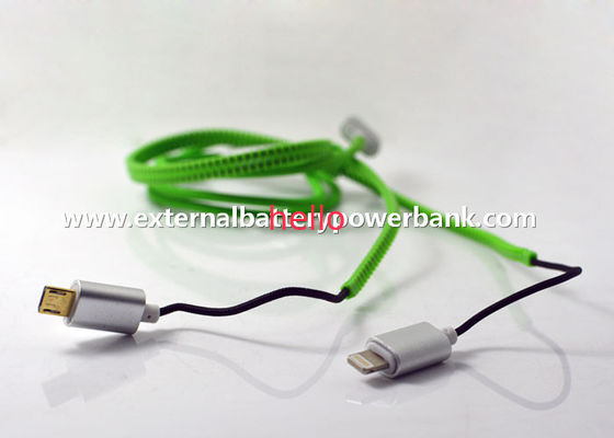 Apple ve Android Telefonlar için 1M Fermuar Aydınlatması / Mikro USB Veri Aktarımı Kablosu