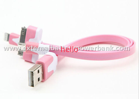ที่มีสีสัน 3 in 1 USB สาย USB Data Transfer เคเบิ้ลสำหรับ iPhone / Samsung