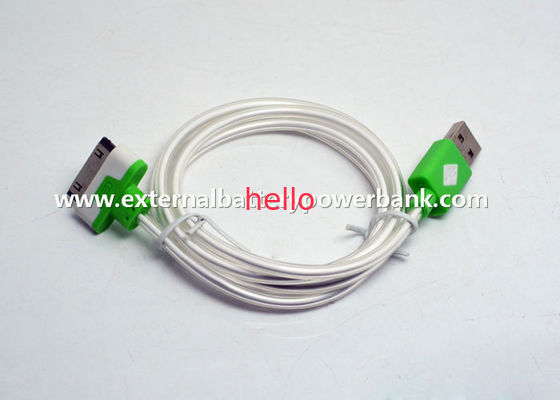 iPhone4/4S/iPad1/iPad2를 위한 초록불을 가진 100cm USB 데이타 전송 빛나는 케이블