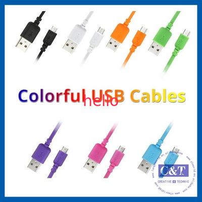 Gekleurde de Kabel hallo-Snelheid 2 in-1 van de de Micro- Gegevensoverdracht van Smartphone USB
