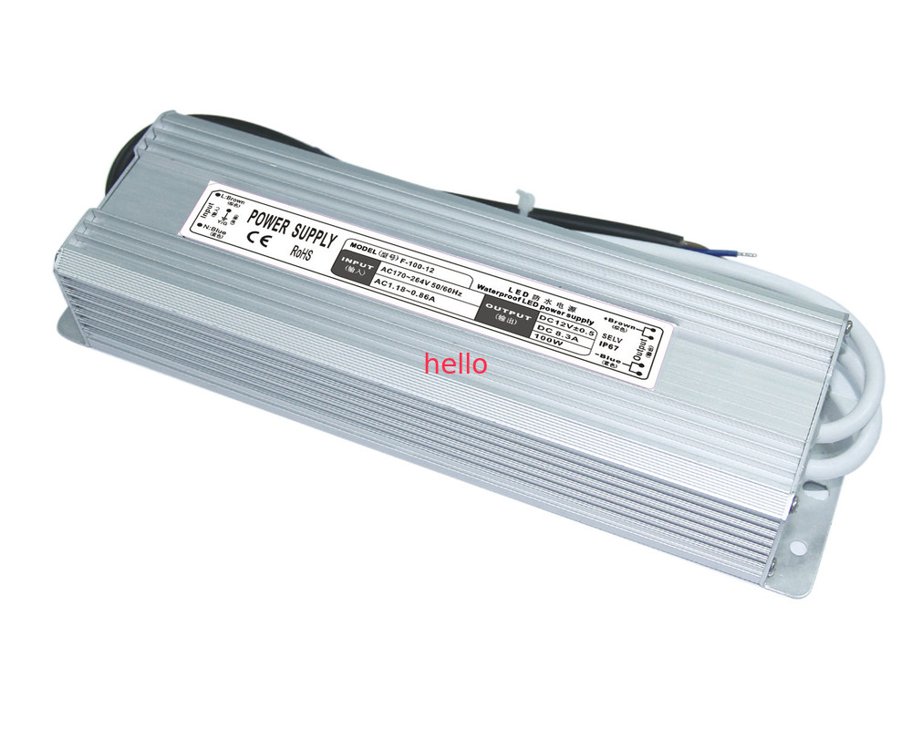 1500mA 100W IP68 Waterproof LED Driver AC 220 Volt , 24V LED Display ...