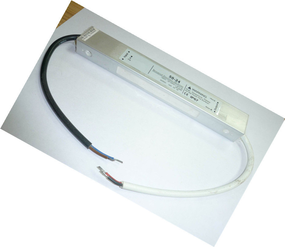 la tensione costante di 50Watt 2A IP67 12V ha condotto il driver impermeabile, driver di potere del LED