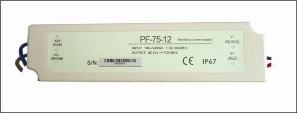 75W Universal AC Voltage Constant 12V Driver LED 230V Untuk Kamera Keamanan