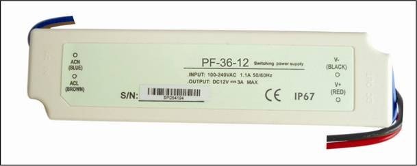 300 VAC 3A 36W Điện áp liên tục chống thấm nước LED Driver Full Range Đối với Camera