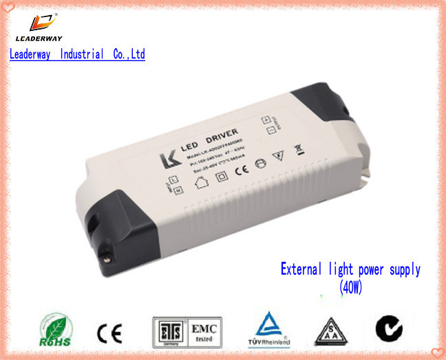700mA hizo salir 24 42W a la fuente de alimentación constante de la corriente LED, aprobación de SAA, PF>0.95