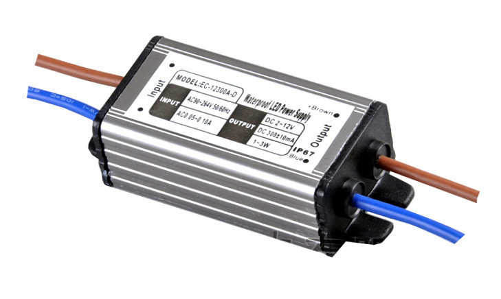 IP68 1W - 3W Sabit Akım LED Güç Kaynağı LED Lambası / LED Işık için