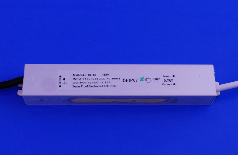15W 12vdc في الهواء الطلق بقيادة سائق الجهد المستمر لشرائط بقيادة الولايات المتحدة ، والإضاءة الزخرفية