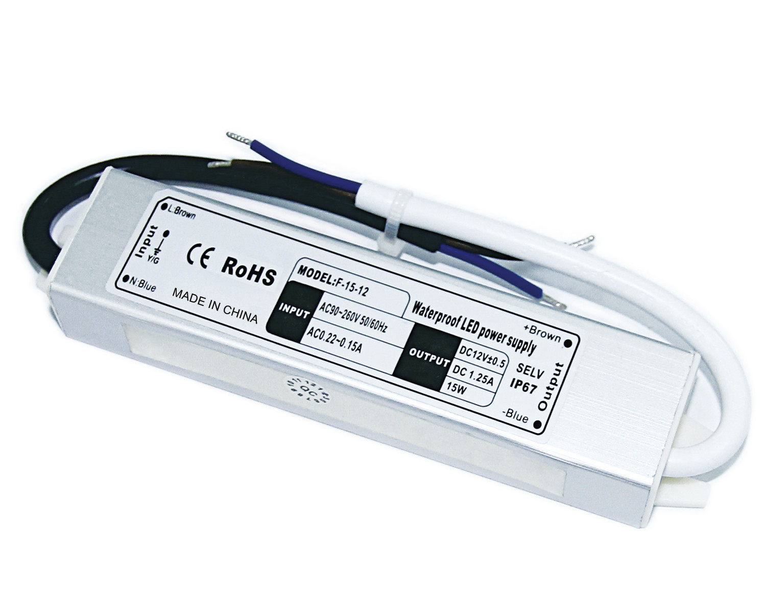 24V يصمد dc 15W led سائق EN55022 لمرن led شريط ضوء