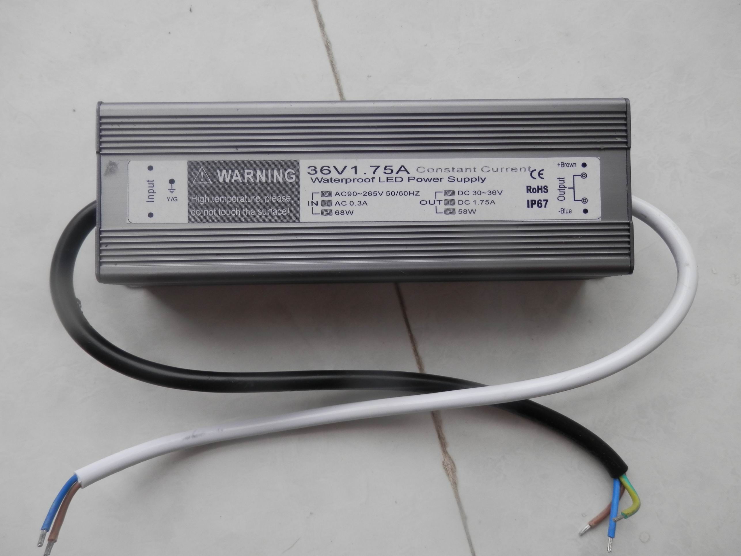 2A 60watt / 60W liên tục hiện tại Waterproof Nguồn điện điều khiển LED
